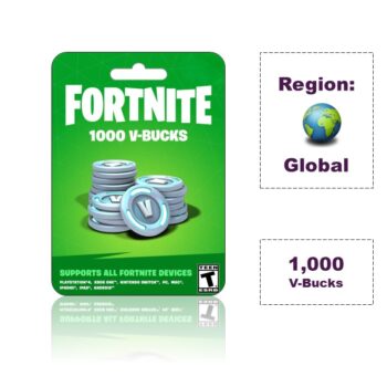 Fortnite – 1000 V-Bucks Gift card Clave GLOBAL (TODAS LAS PLATAFORMAS)
